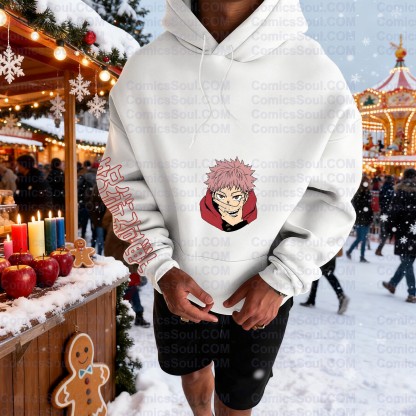 Plus Velvet Unisex Anime Graphic Streetwear Vintage Hoodie