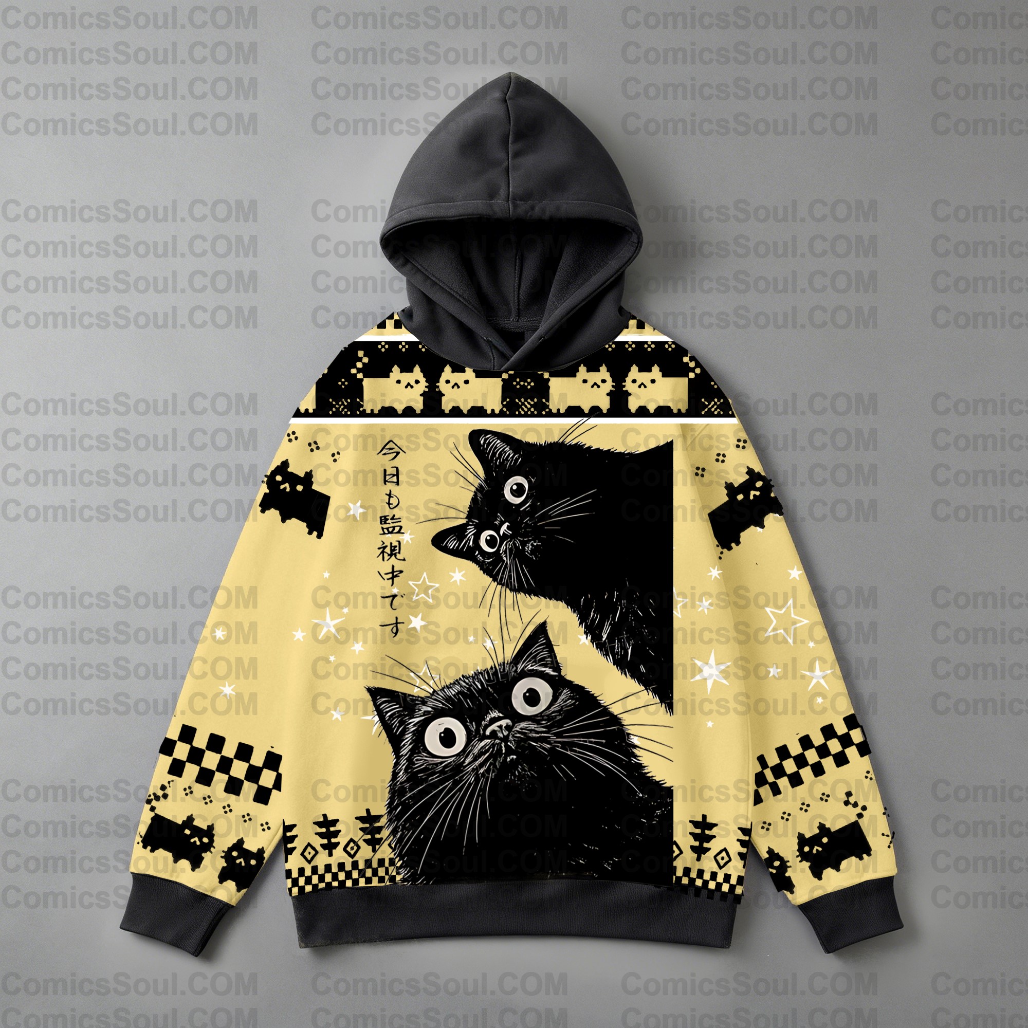 Plus Velvet Unisex Anime Graphic Streetwear Vintage Hoodie