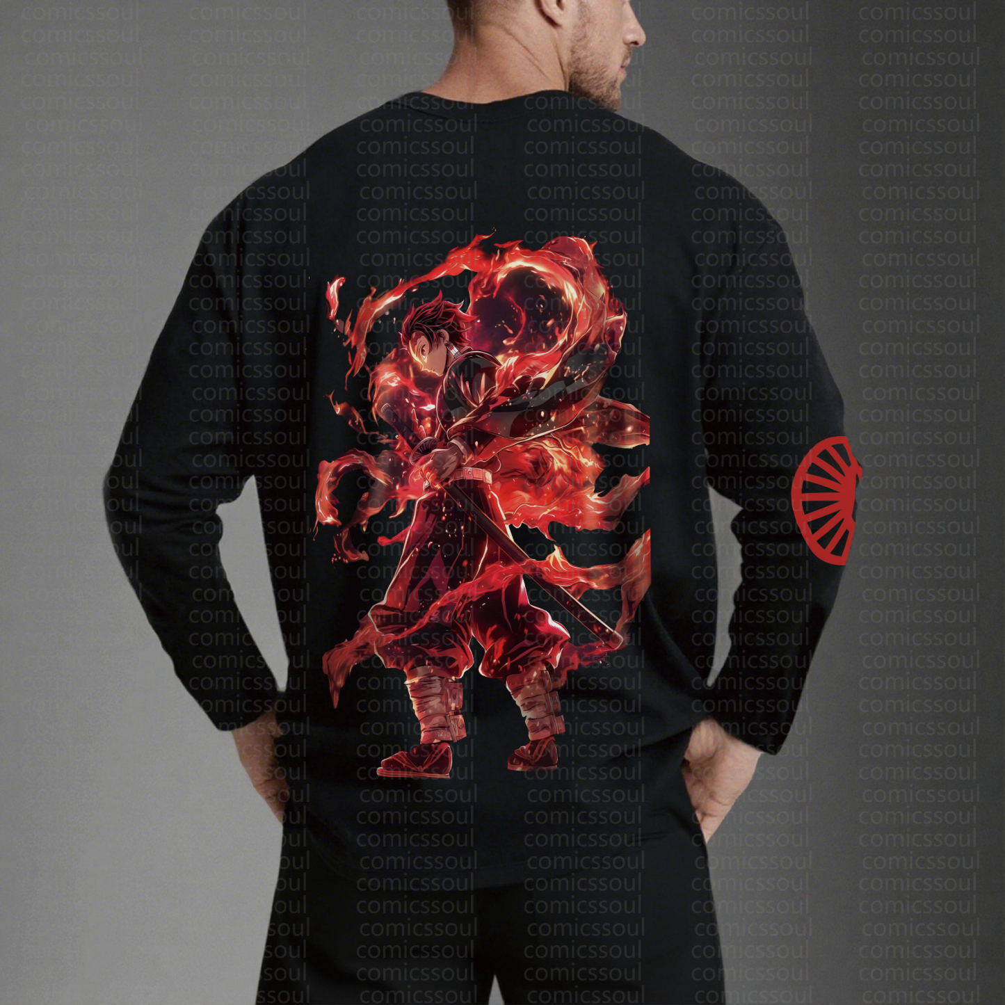 Unisex “Demon Slayer” Anime Graphic Streetwear Vintage Long-Sleeved T-shirt