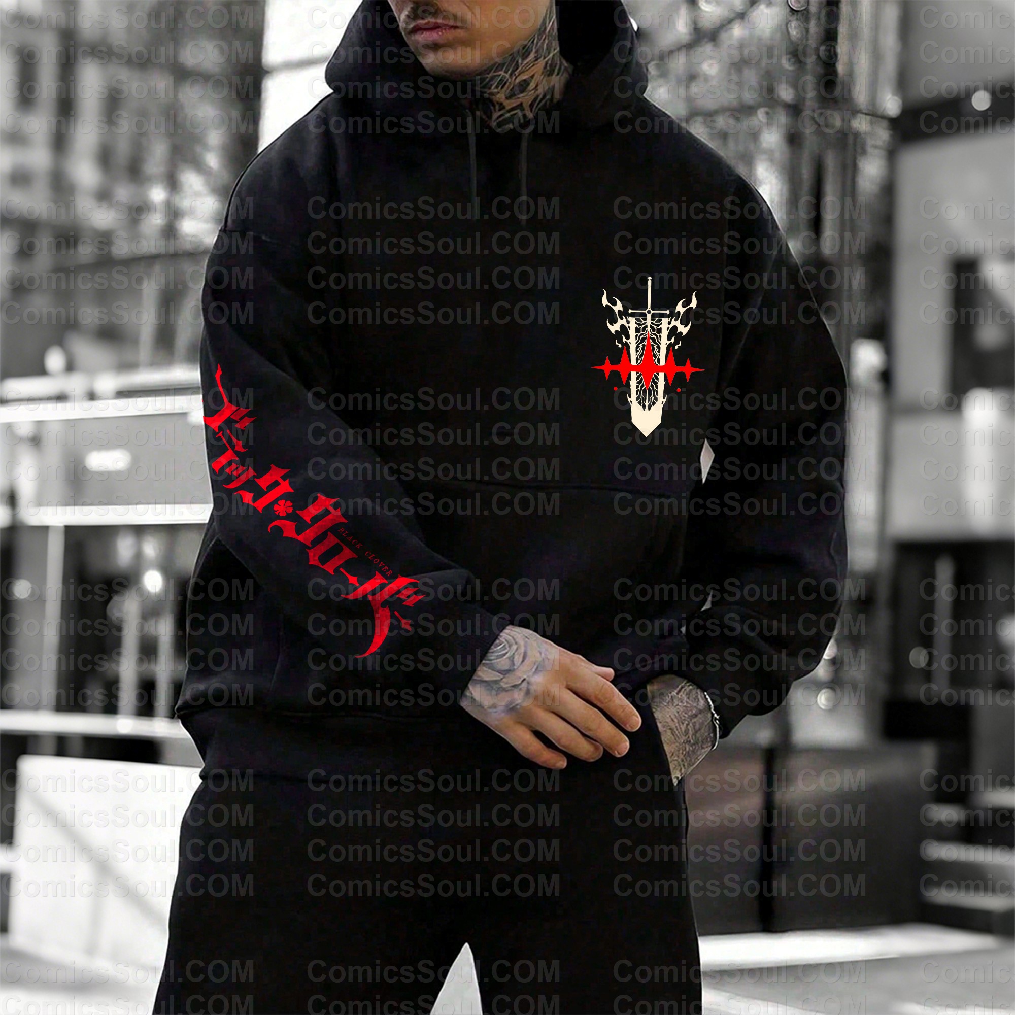 Plus Velvet Unisex Anime Graphic Streetwear Vintage Hoodie