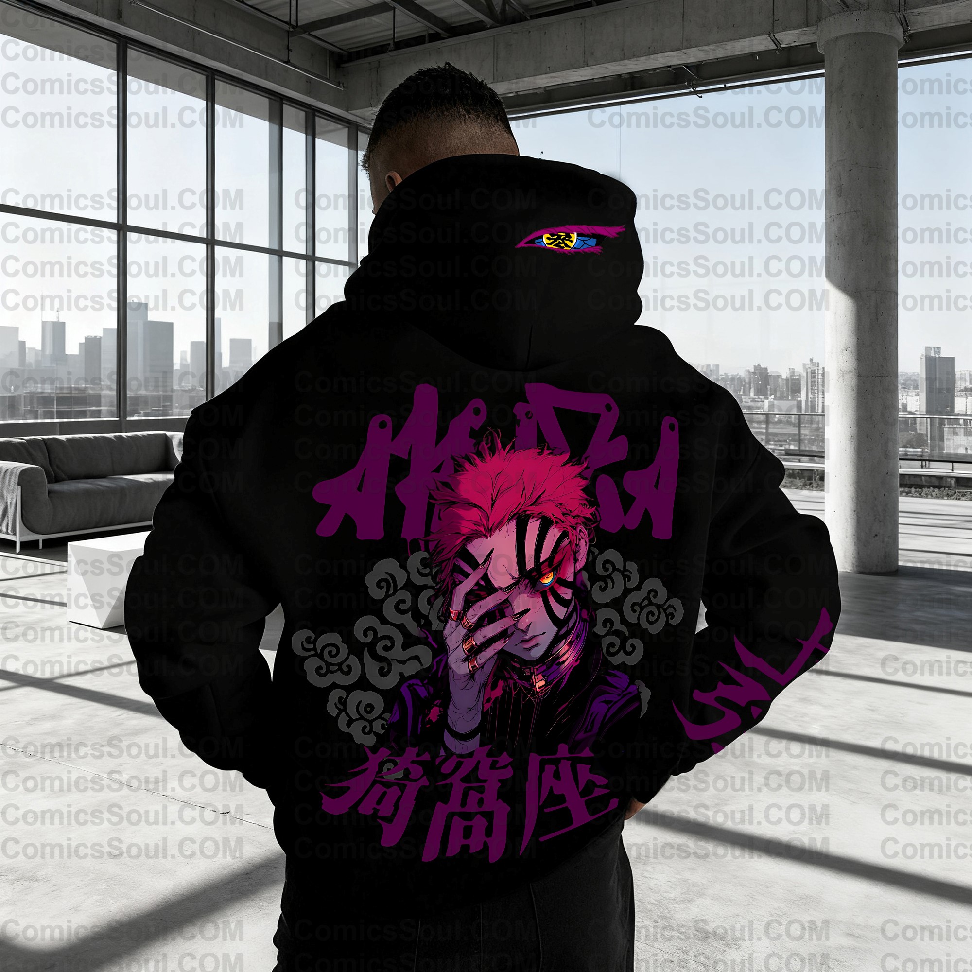 Plus Velvet Unisex Anime Graphic Streetwear Vintage Hoodie