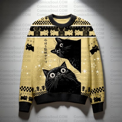 Christmas Plus Velvet Unisex Anime Inspired Vintage Sweatshirt