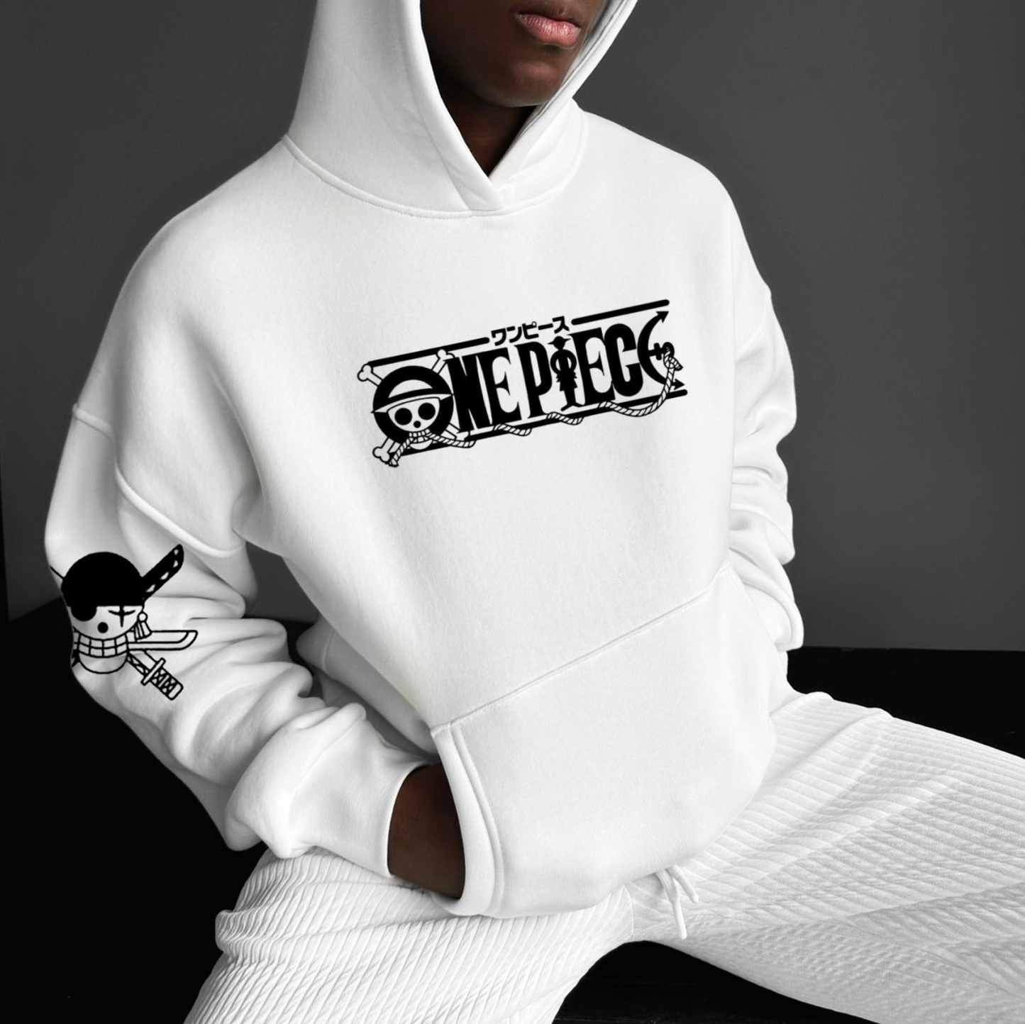 Unisex Straw Hat Pirate Anime Hoodie