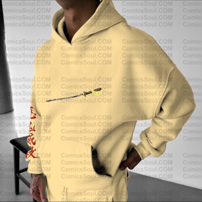 Plus Velvet Unisex Anime Graphic Streetwear Vintage Hoodie