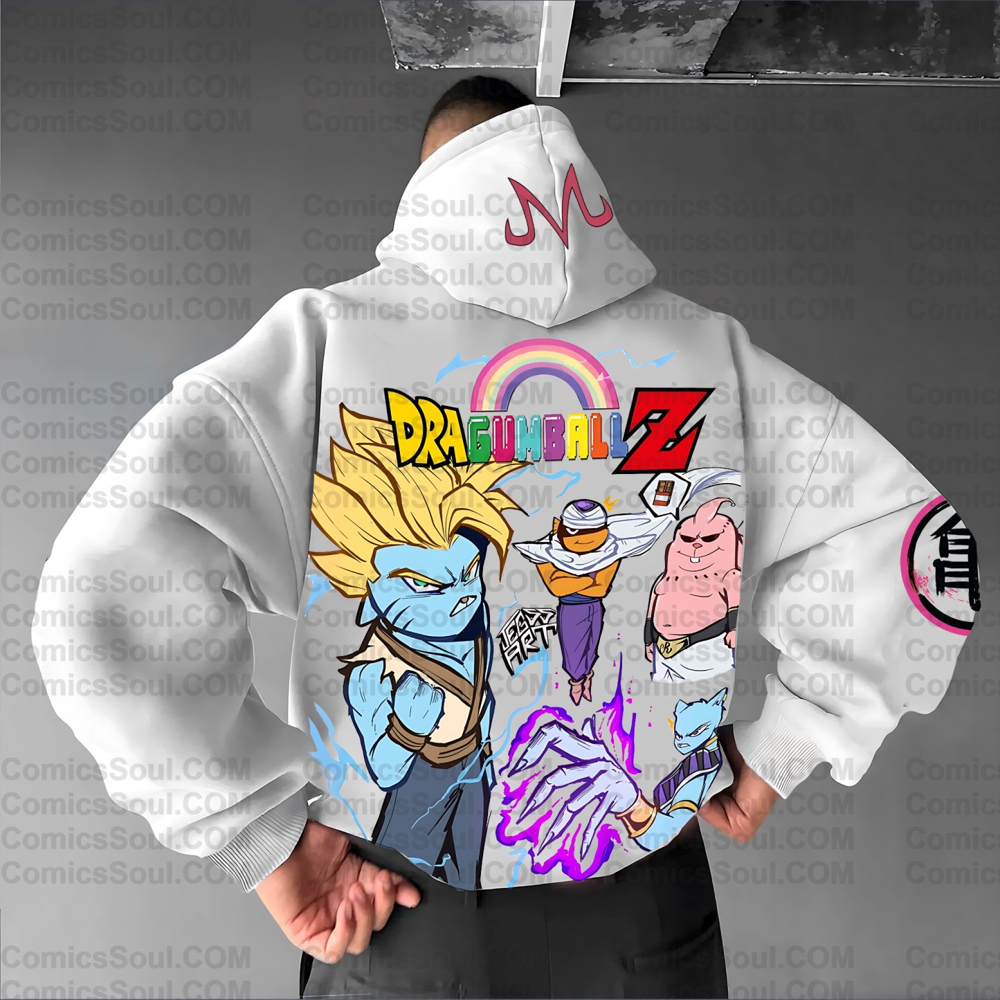 Plus Velvet Unisex Anime Graphic Streetwear Vintage Hoodie