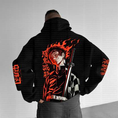 Unisex “Demon Slayer” Anime Graphic Streetwear Vintage Hoodie