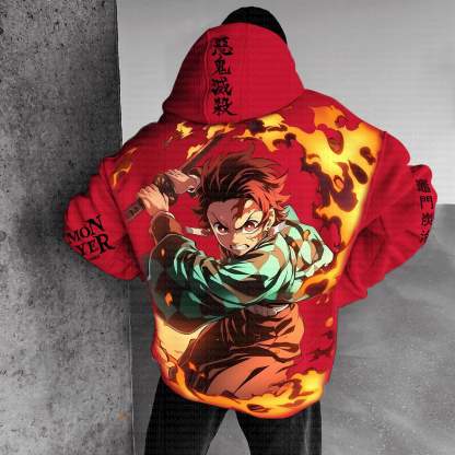 Unisex Anime Graphic Streetwear Vintage Hoodie丨Demon Slayer