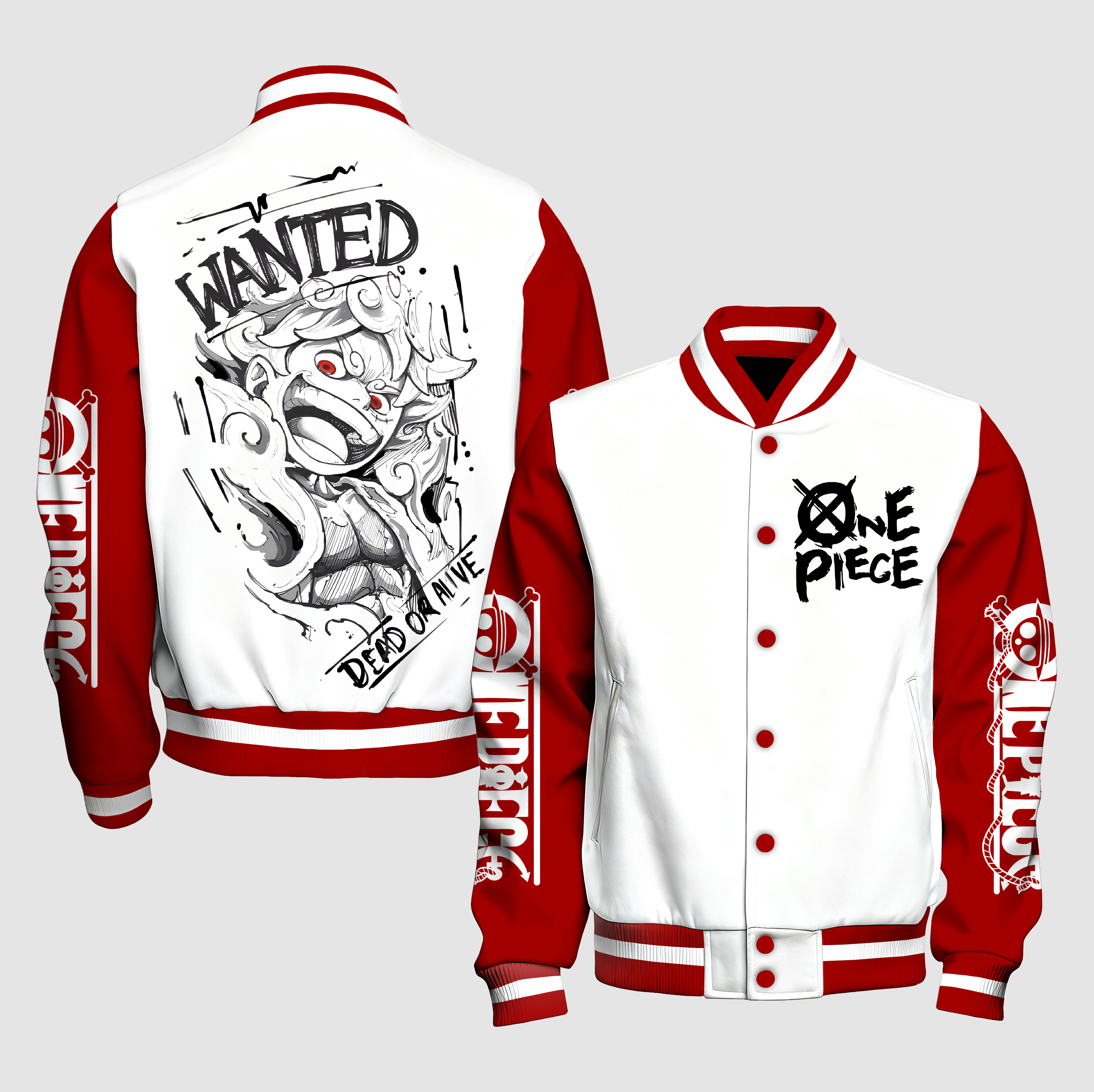 Unisex Vintage Anime Graphic Jacket