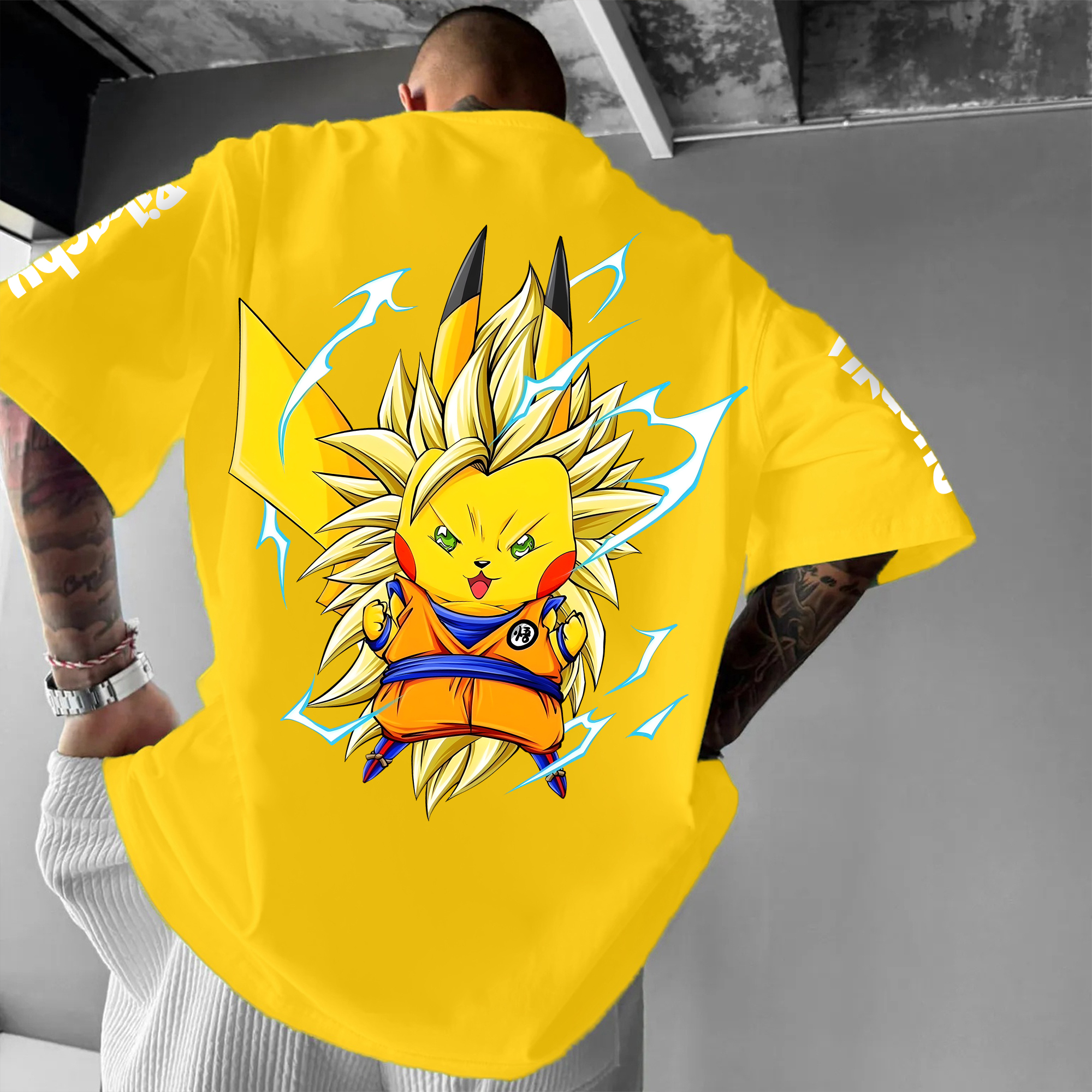 Unisex Anime Inspired Vintage T-Shirt丨Pikachu X Dragon Ball