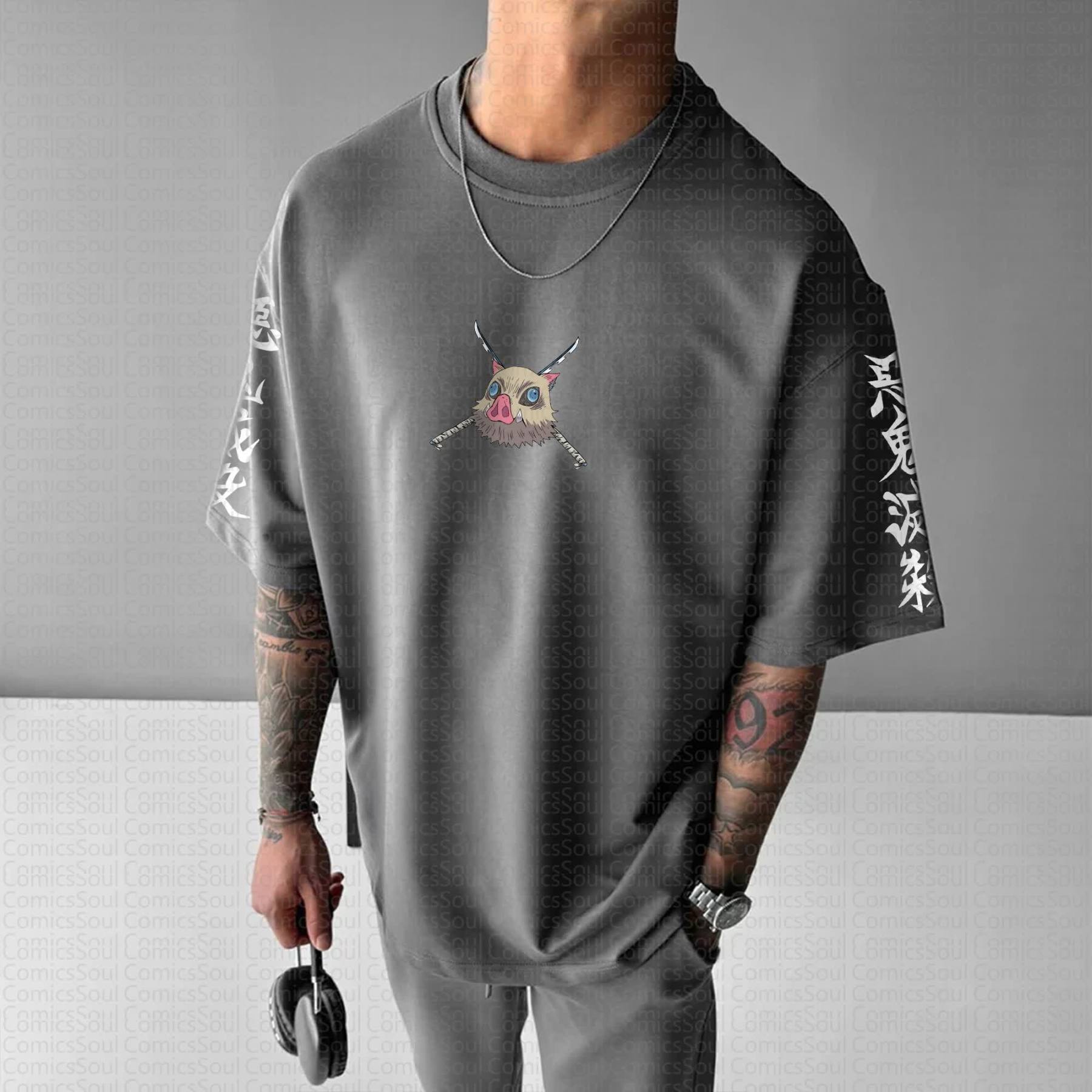 Unisex Anime Inspired Vintage T-Shirt丨Demon Slayer X Pokémon