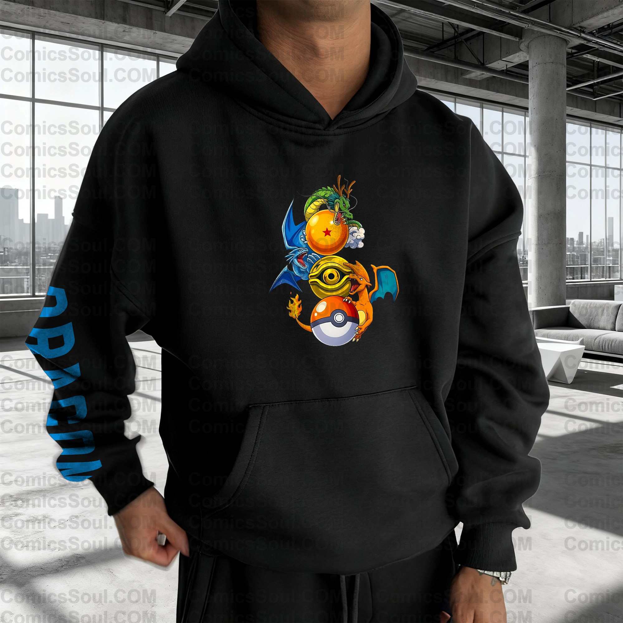 (Plus Velvet)Unisex Anime Graphic Streetwear Vintage Hoodie