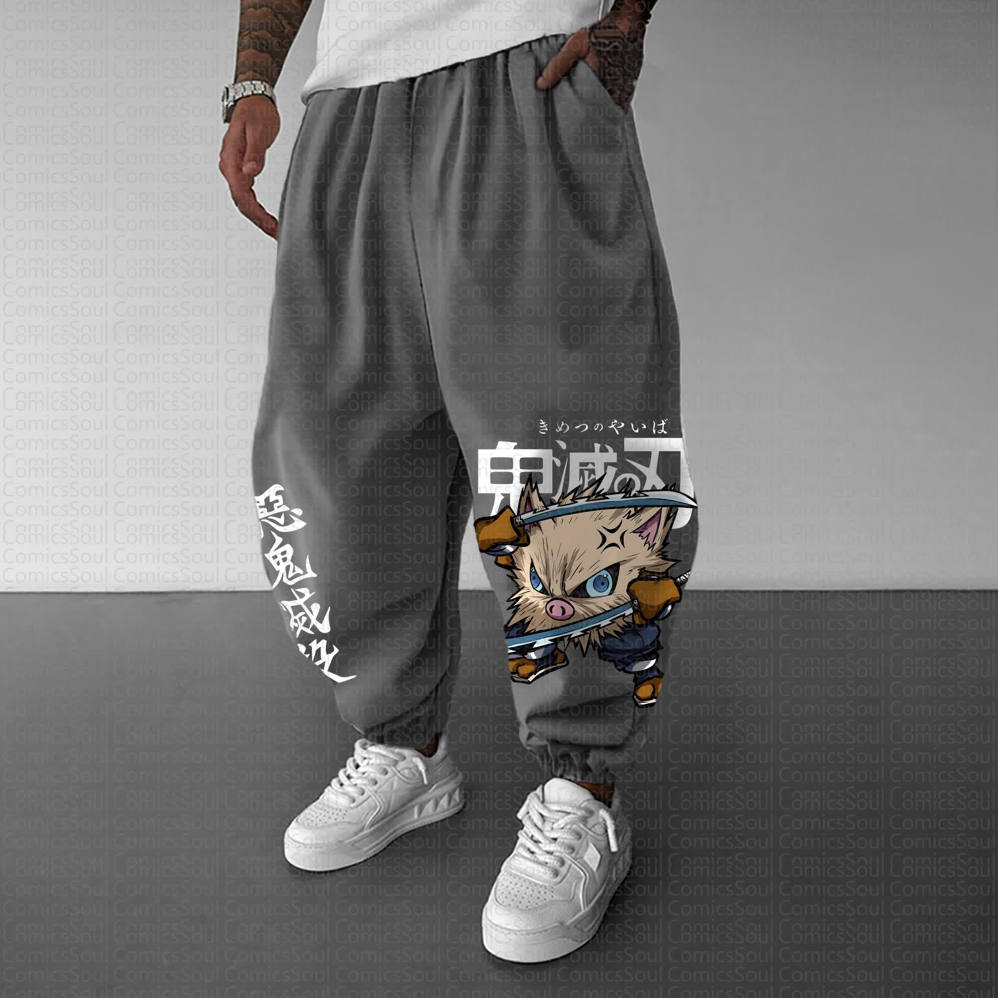 Unisex Anime Inspired Vintage Pants丨Demon Slayer X Pokémon