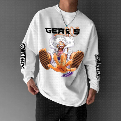 Unisex “One Piece” Anime Graphic Streetwear Vintage Long-Sleeved T-shirt