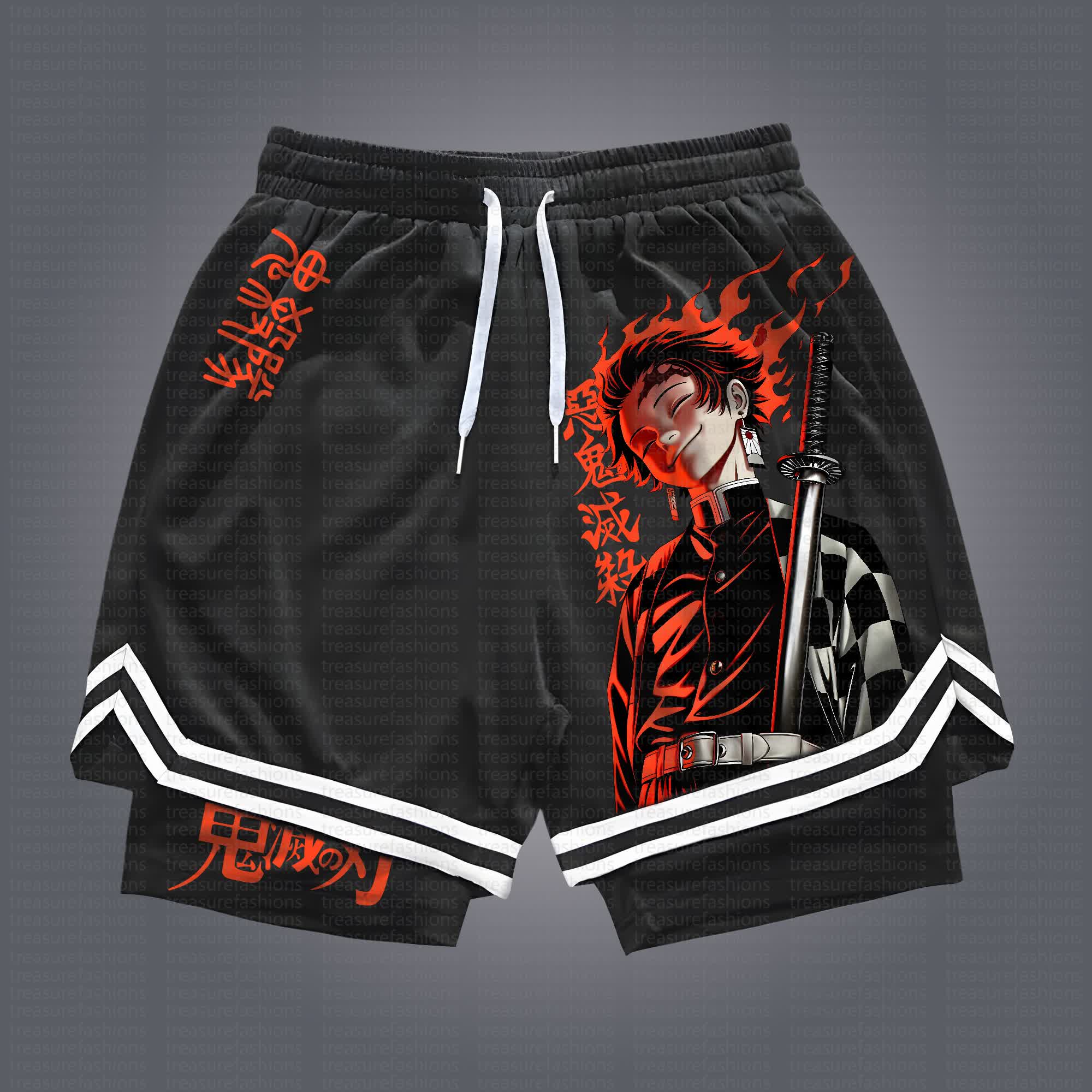 Unisex “Demon Slayer” Casual Anime Streetwear Shorts