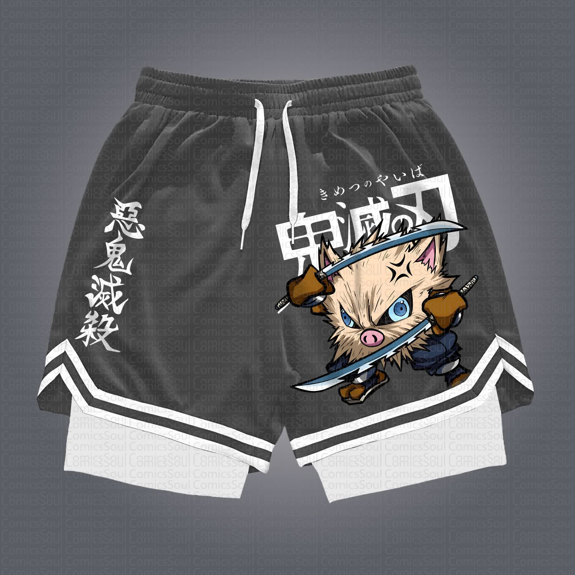 Unisex Casual Anime Streetwear Shorts 丨Demon Slayer X Pokémon