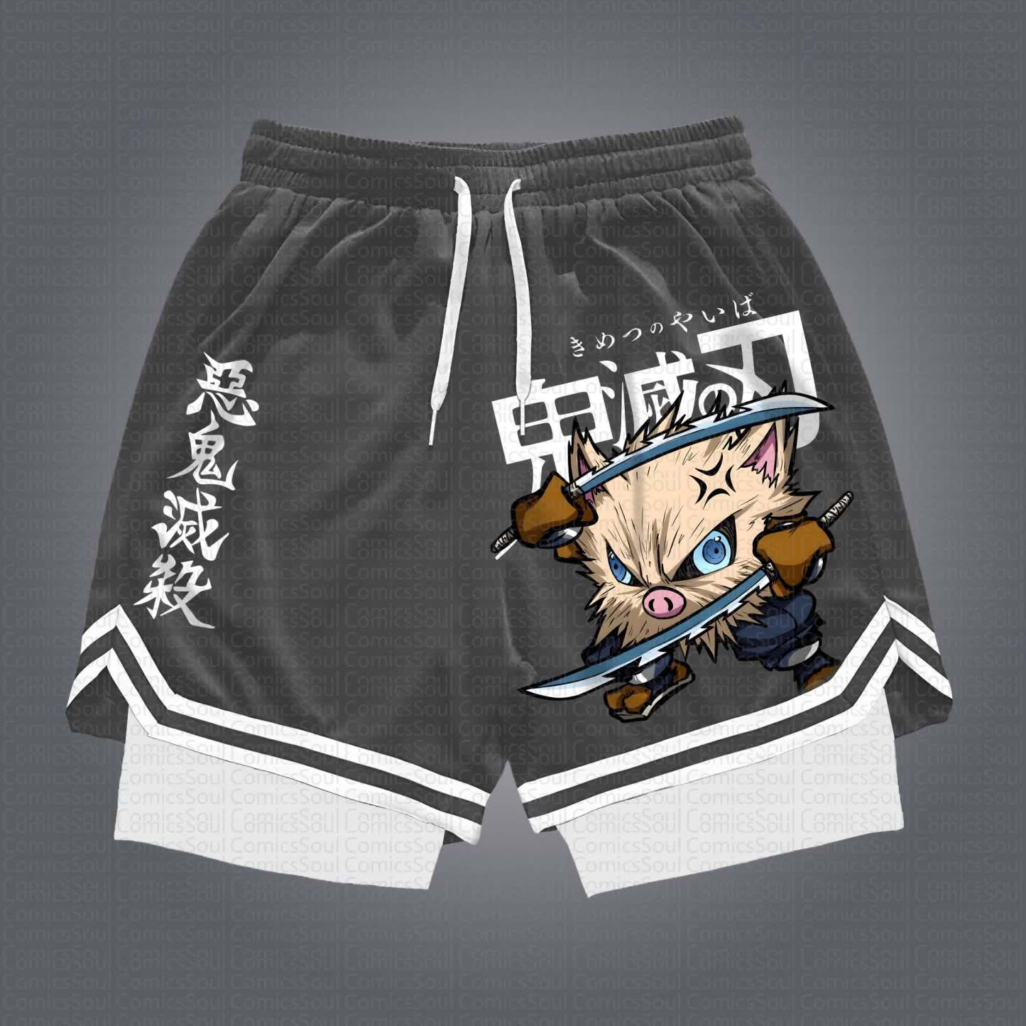 Unisex Casual Anime Streetwear Shorts 丨Demon Slayer X Pokémon