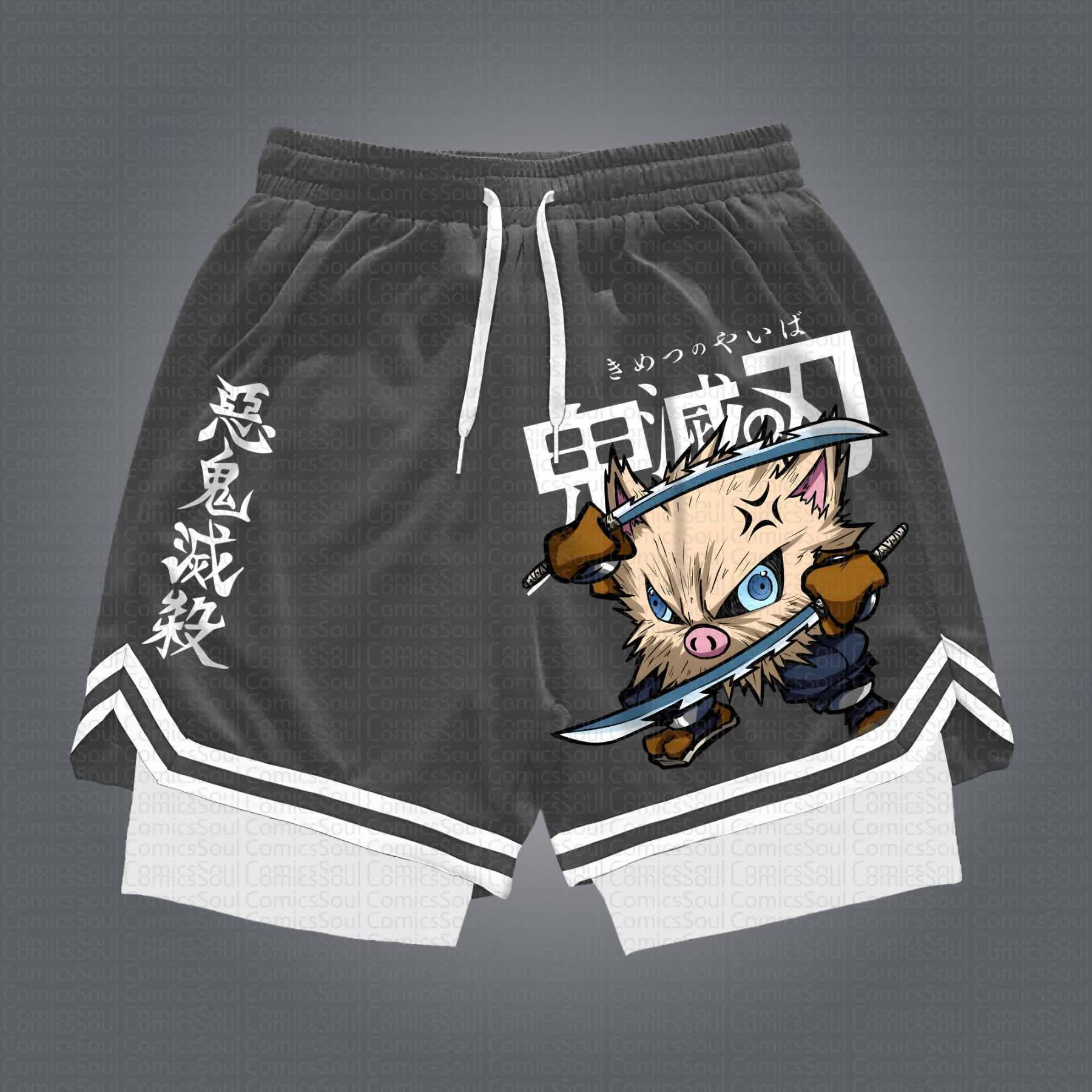 Unisex Casual Anime Streetwear Shorts 丨Demon Slayer X Pokémon