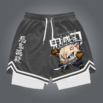 Unisex Casual Anime Streetwear Shorts 丨Demon Slayer X Pokémon