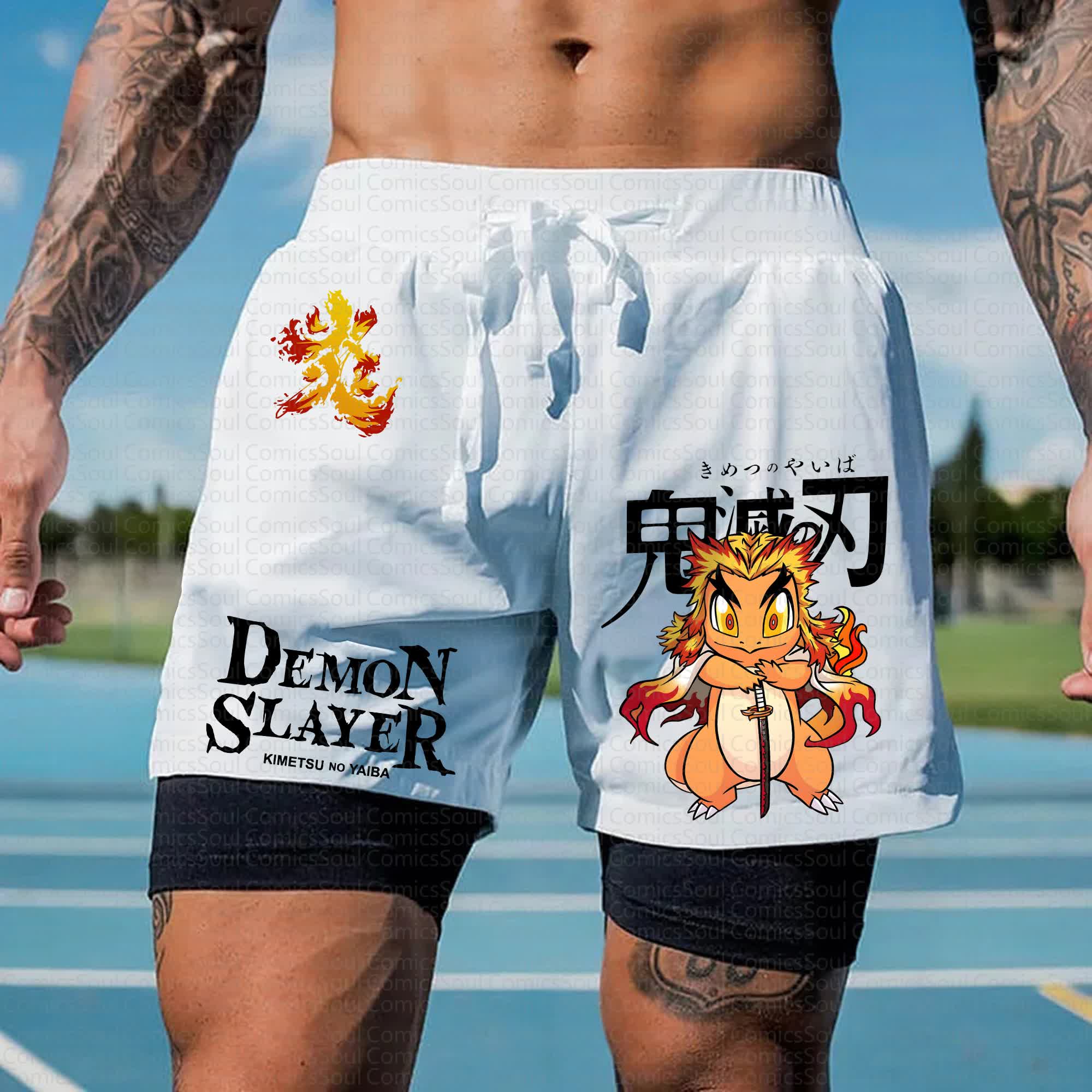 Unisex Casual Anime Streetwear Shorts 丨Demon Slayer X Pokémon