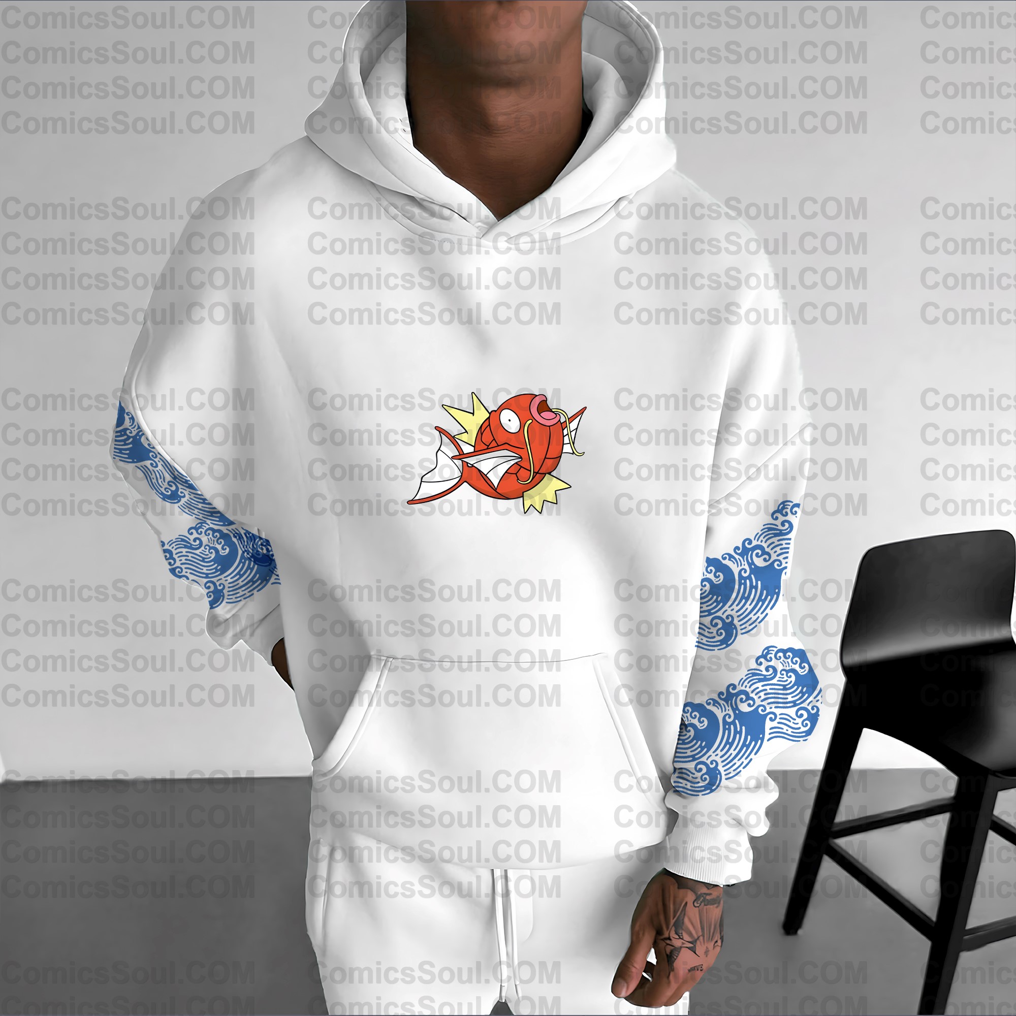 Plus Velvet Unisex Anime Graphic Streetwear Vintage Hoodie