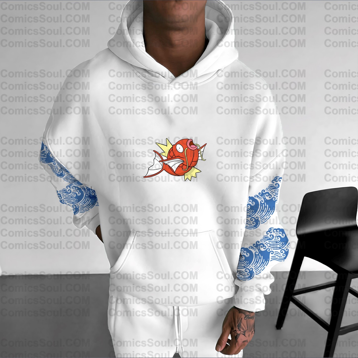 Plus Velvet Unisex Anime Graphic Streetwear Vintage Hoodie