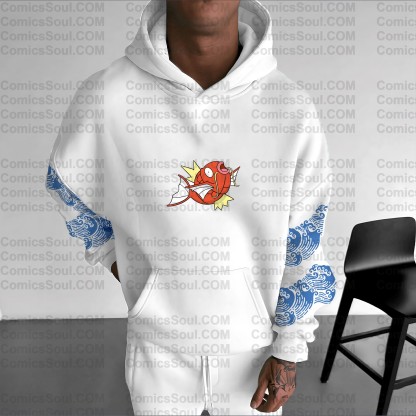 Plus Velvet Unisex Anime Graphic Streetwear Vintage Hoodie