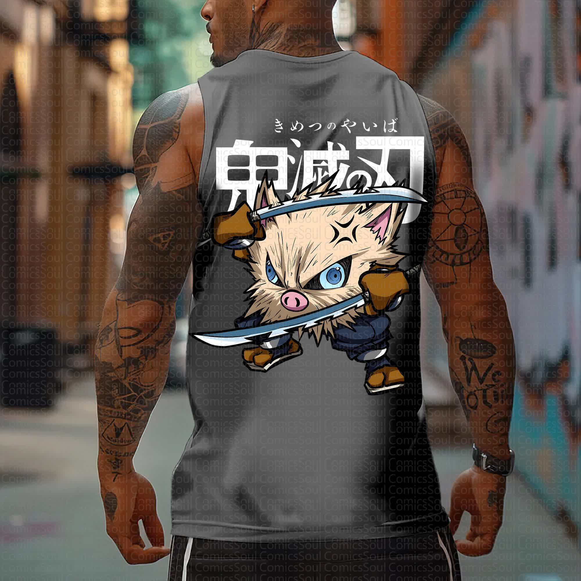 Unisex “Demon Slayer X Pokémon” Casual Anime  Tank Top