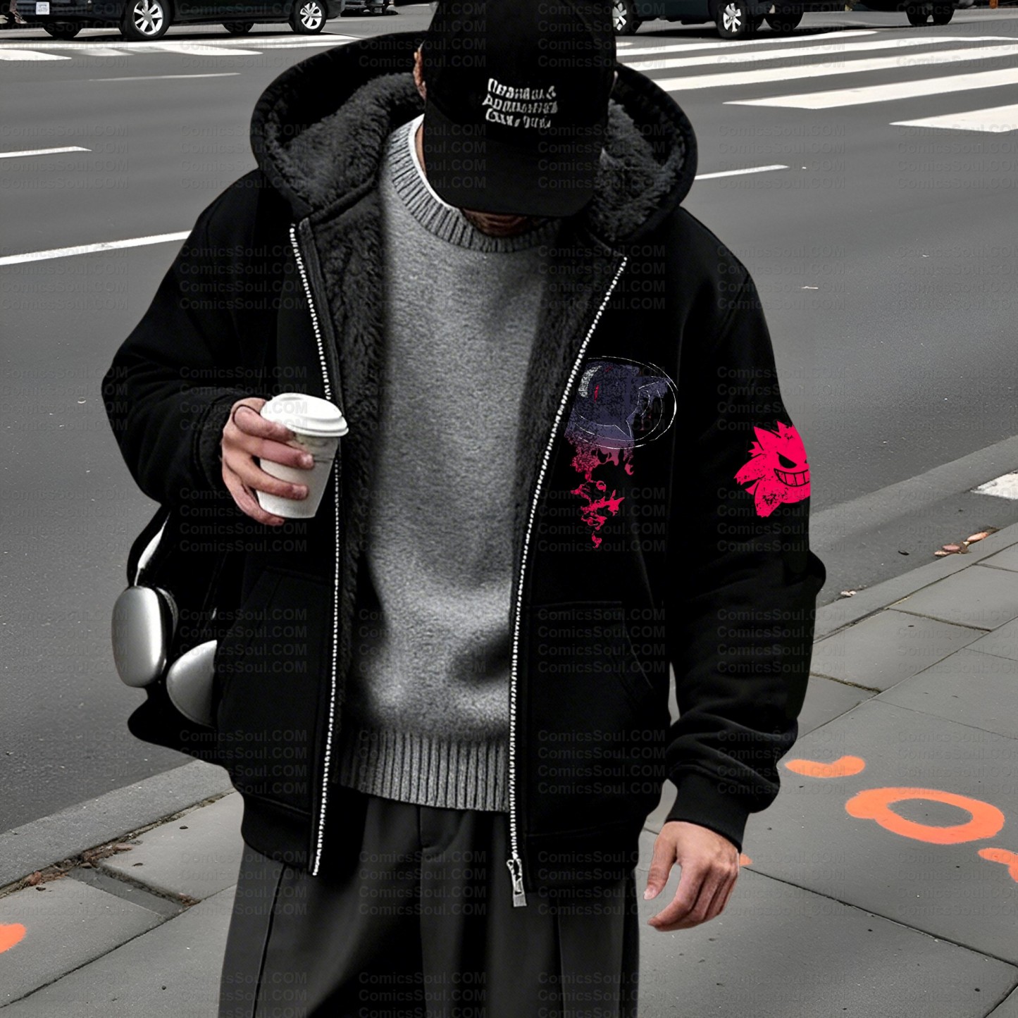 Unisex Graphic Streetwear Vintage Zipper Cardigan Plush Hoodie