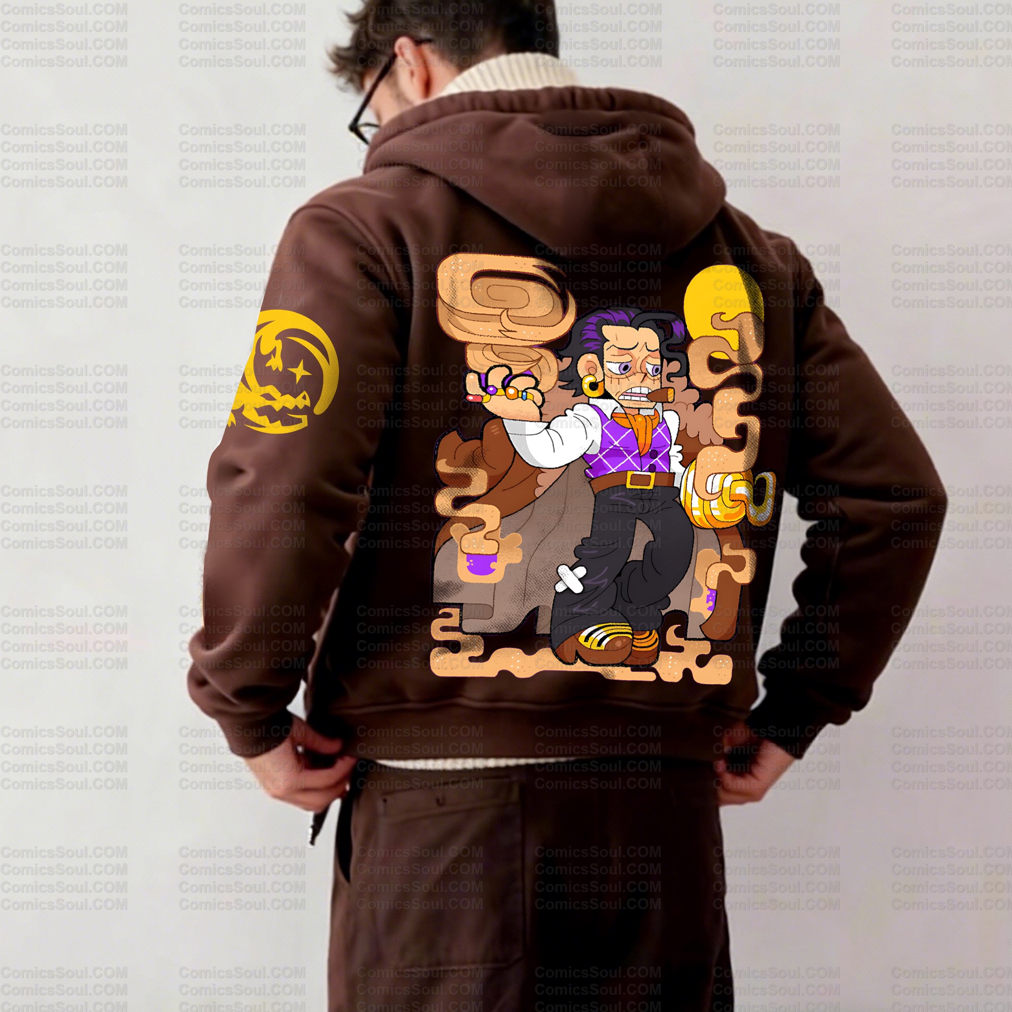 Unisex Graphic Streetwear Vintage Zipper Cardigan Plush Hoodie