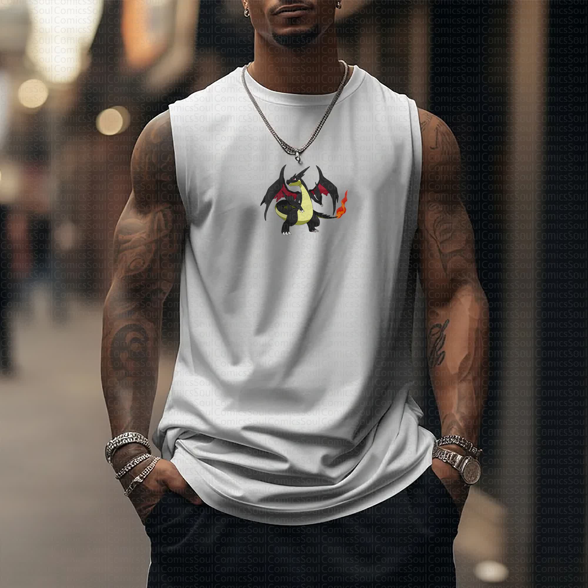 Unisex “Pokémon” Casual Anime  Tank Top
