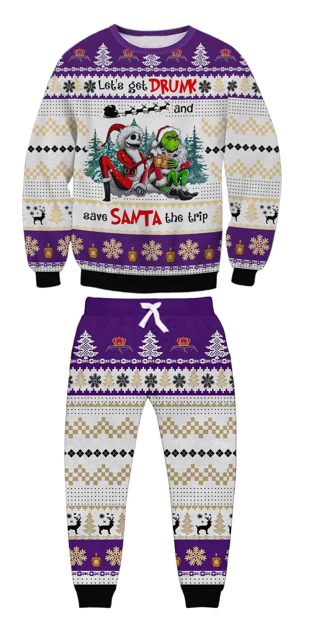 Unisex 3D Printed Bill’S Blend Rosé Ugly Christmas Sweatshirt