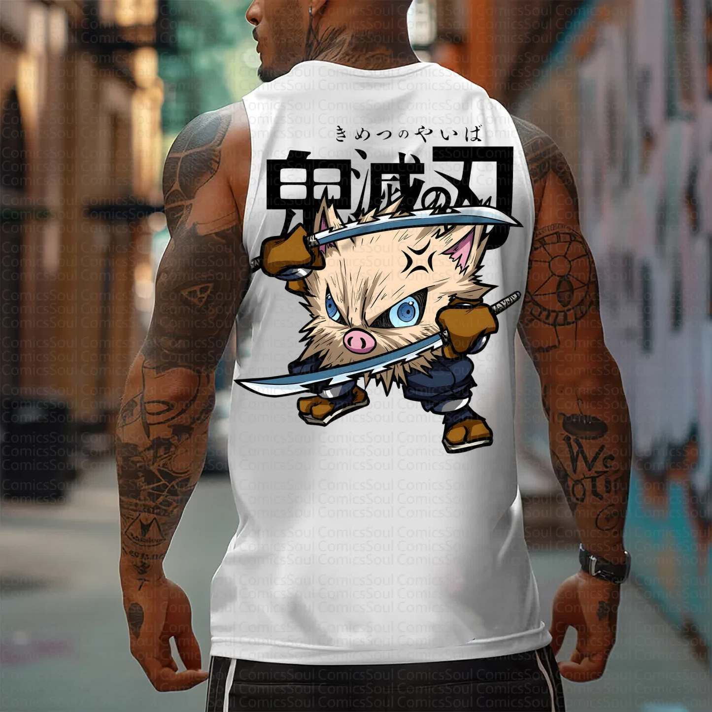 Unisex “Demon Slayer X Pokémon” Casual Anime Tank Top