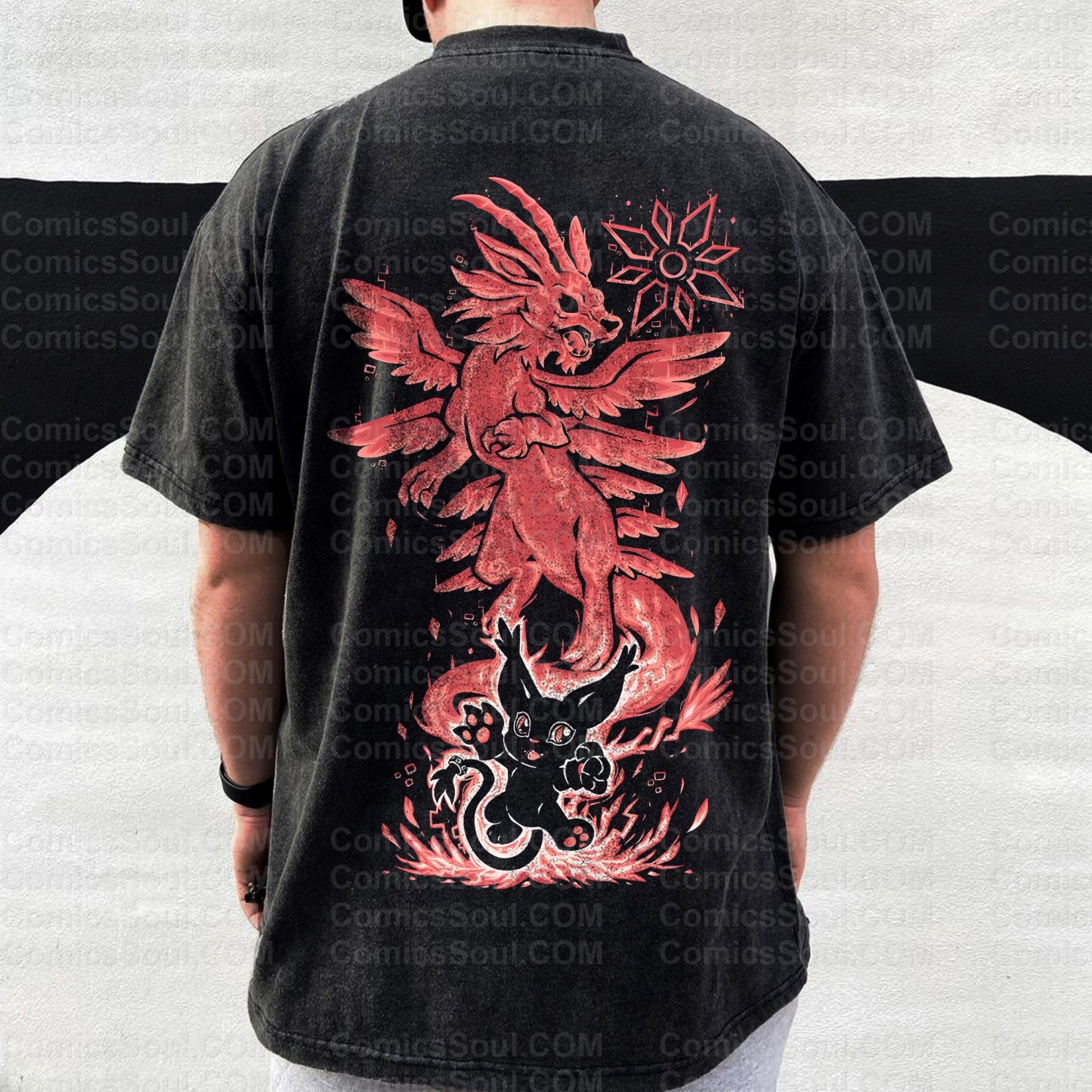 Vintage 3D Direct Inkjet Printed Washed Unisex T-Shirt