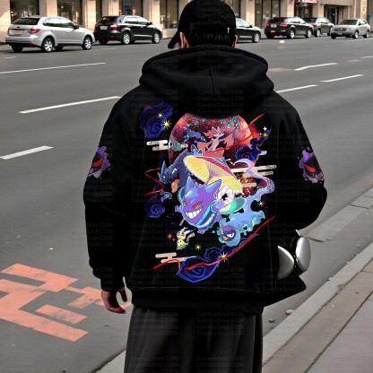 Unisex Graphic Streetwear Vintage Zipper Cardigan Plush Hoodie