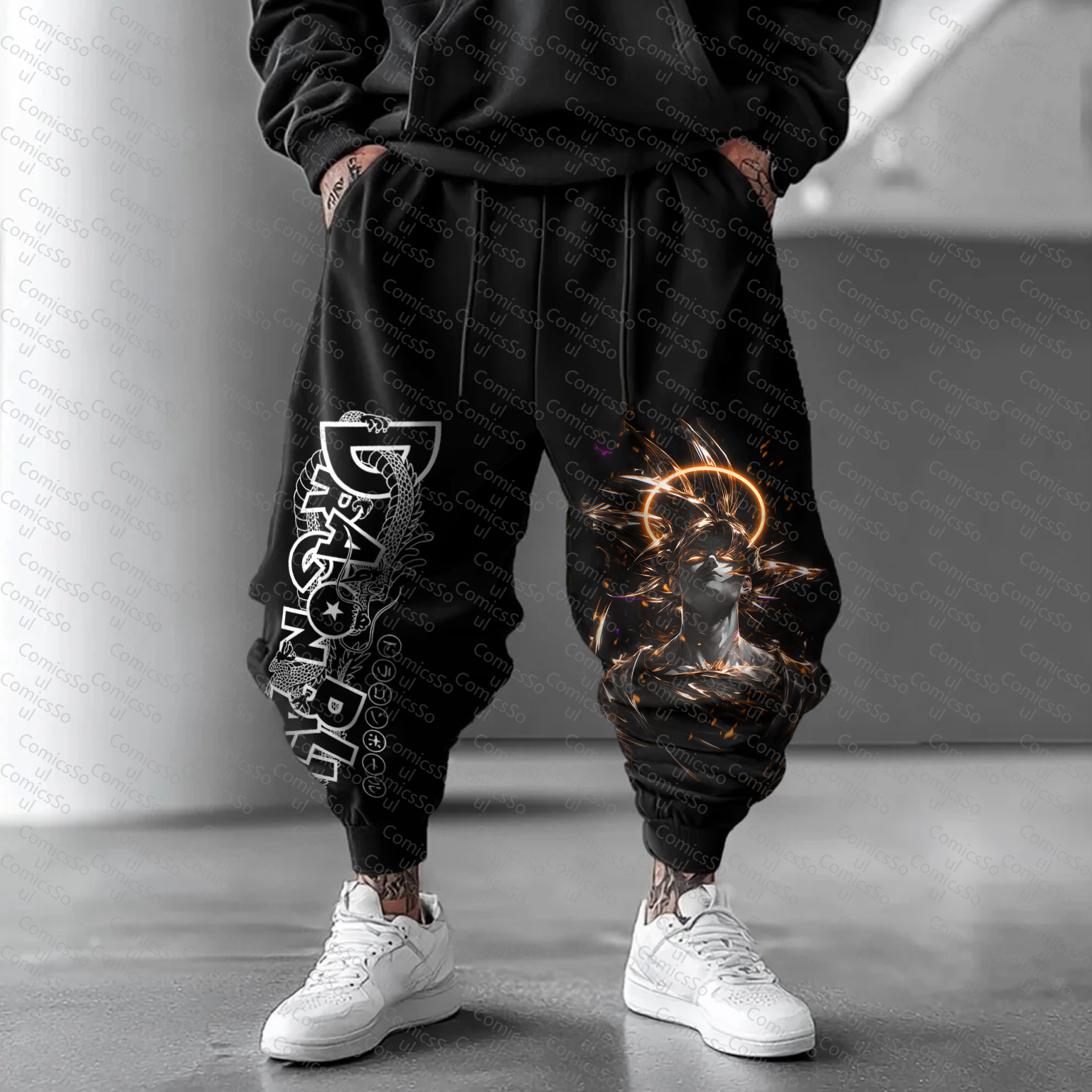 Unisex  Casual Anime Streetwear Pants