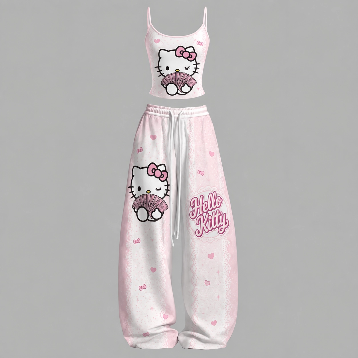 Hello Kitty Top & Elasticated Trousers Two-Piece Set