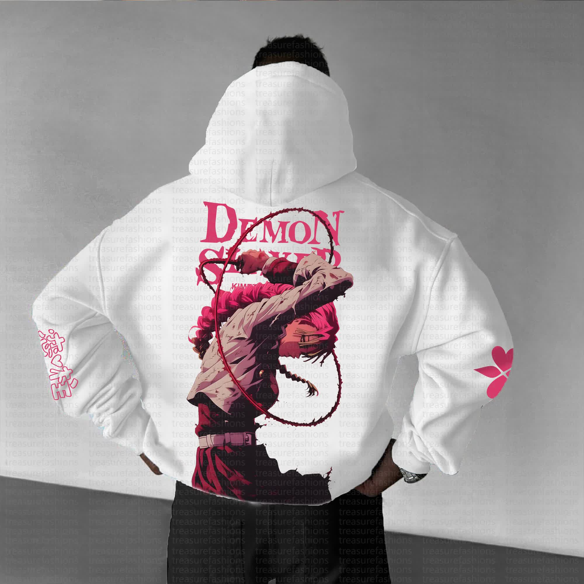 Unisex “Demon Slayer” Anime Graphic Streetwear Vintage Hoodie