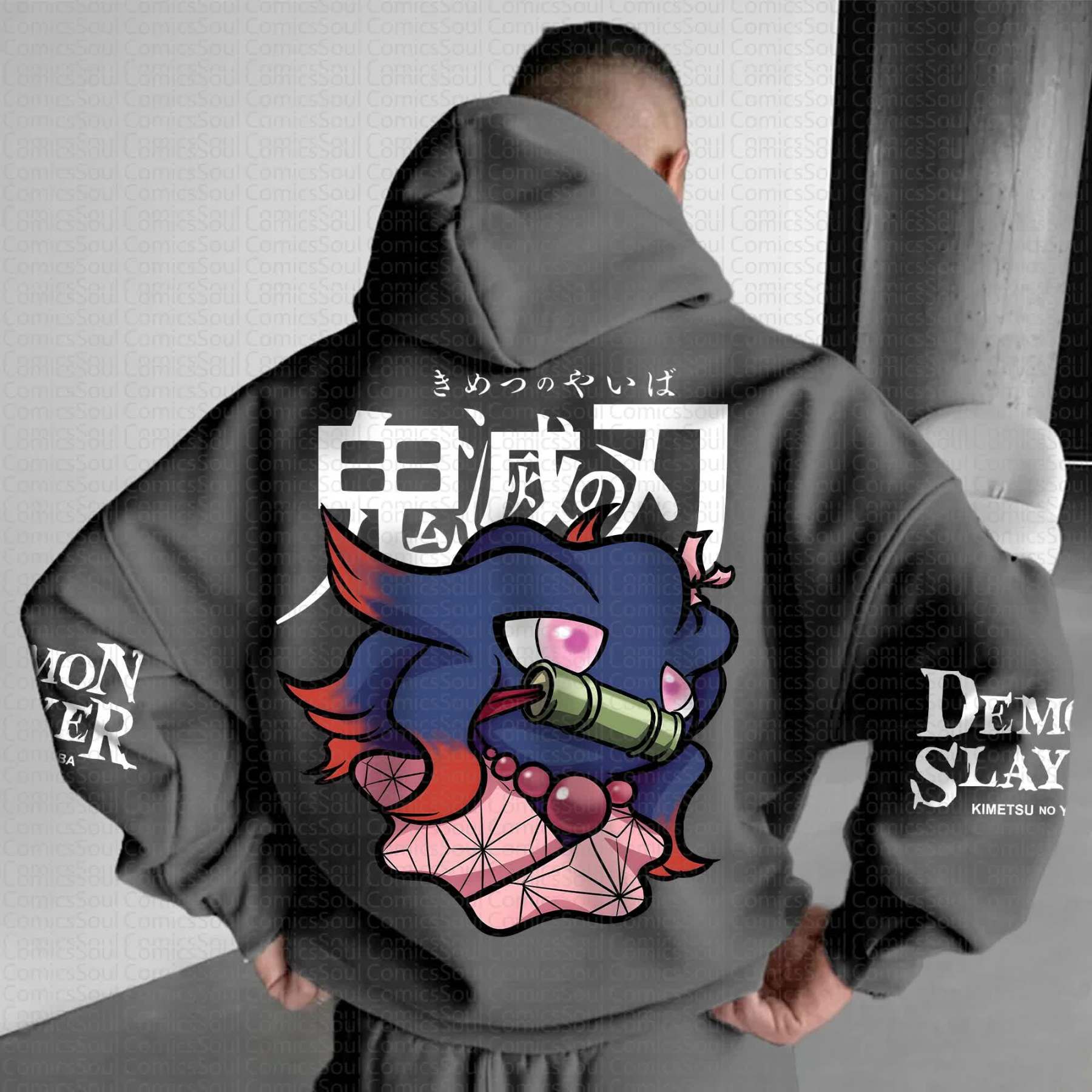 Unisex Vintage Hoodie丨Demon Slayer X Pokémon