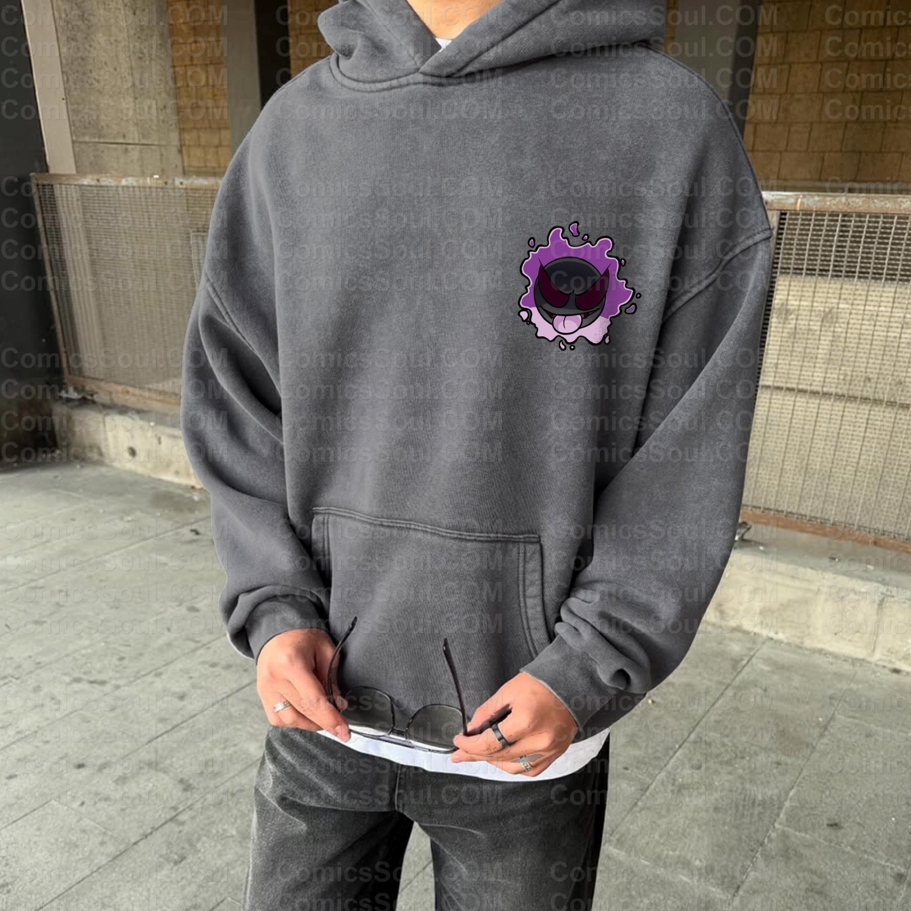 Vintage 3D Direct Inkjet Printed Washed Unisex Plush Hoodie