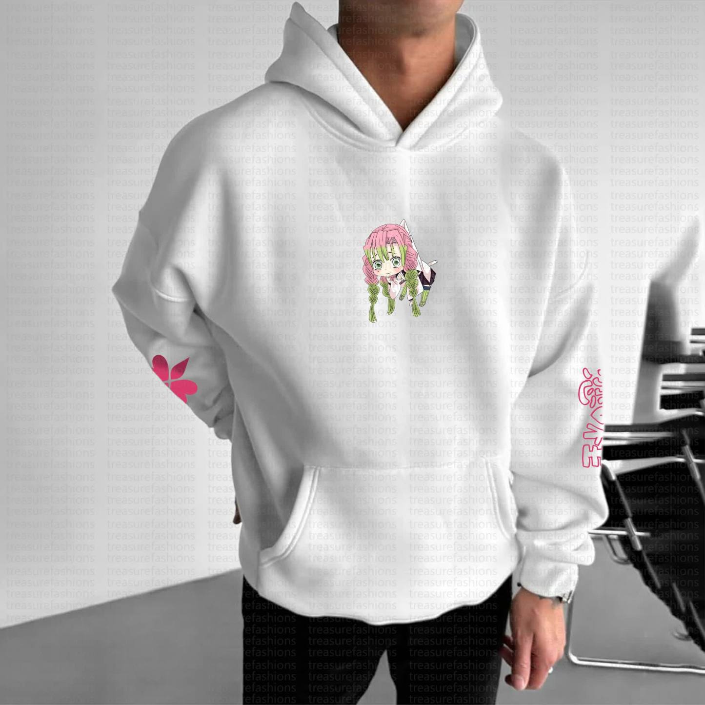 Unisex “Demon Slayer” Anime Graphic Streetwear Vintage Hoodie