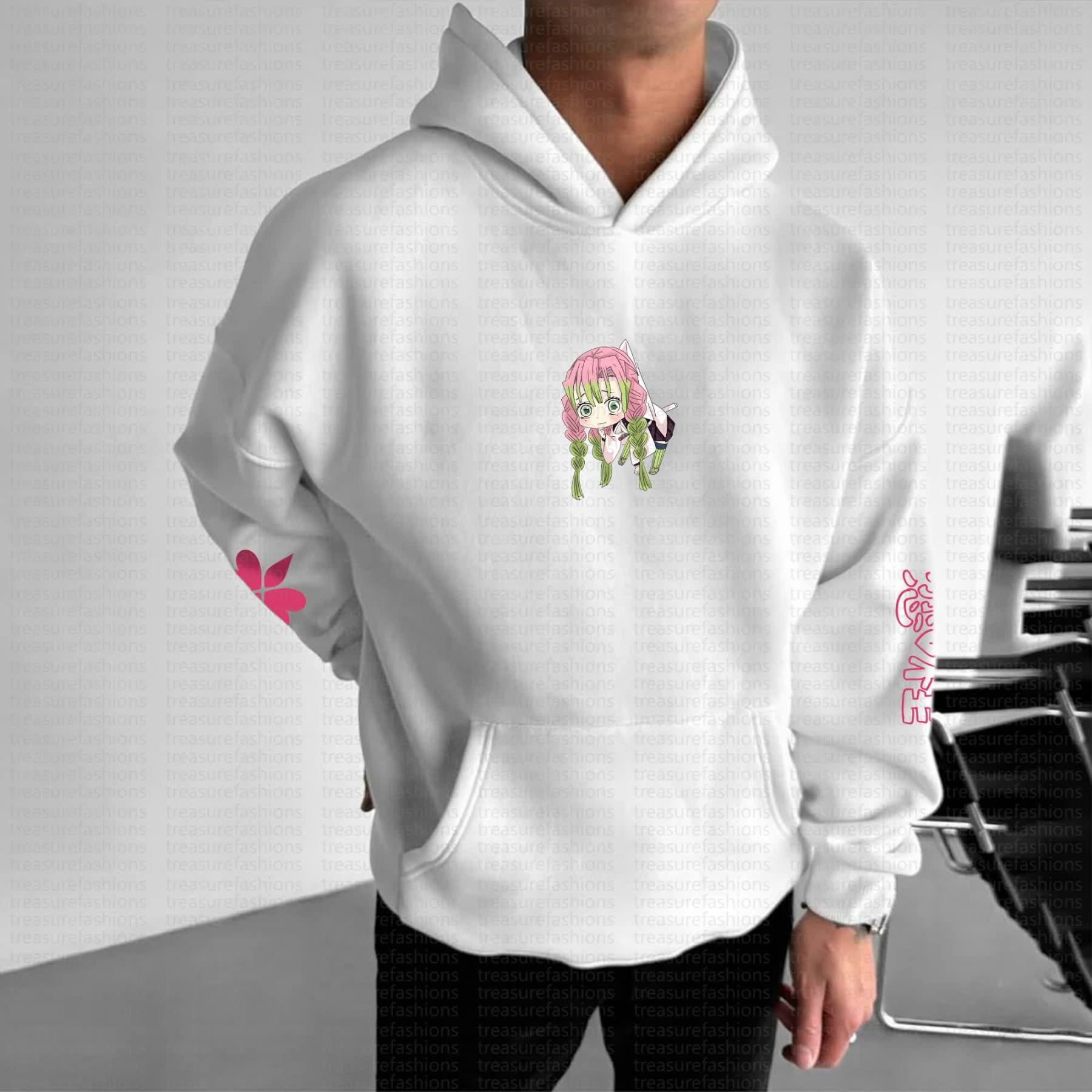 Unisex “Demon Slayer” Anime Graphic Streetwear Vintage Hoodie