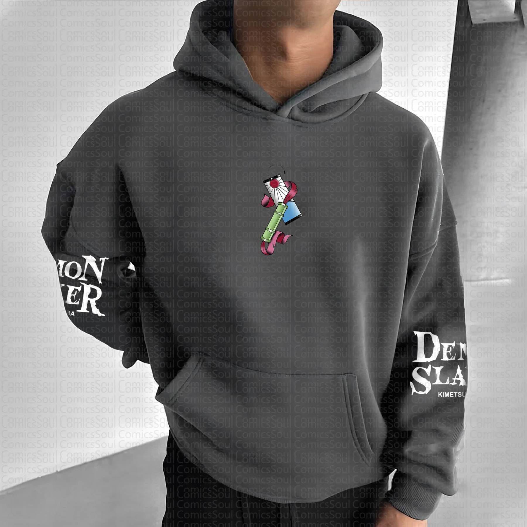 Unisex Vintage Hoodie丨Demon Slayer X Pokémon