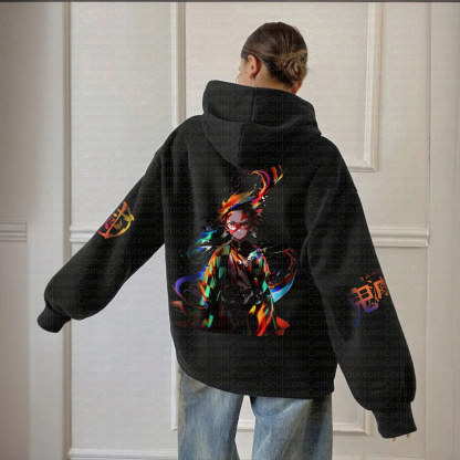 " Demon Slayer " Anime Inspired Vintage Hoodie