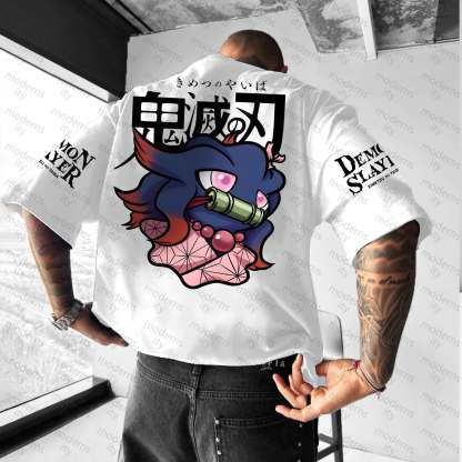Unisex Anime Inspired Vintage T-Shirt丨Demon Slayer X Pokémon