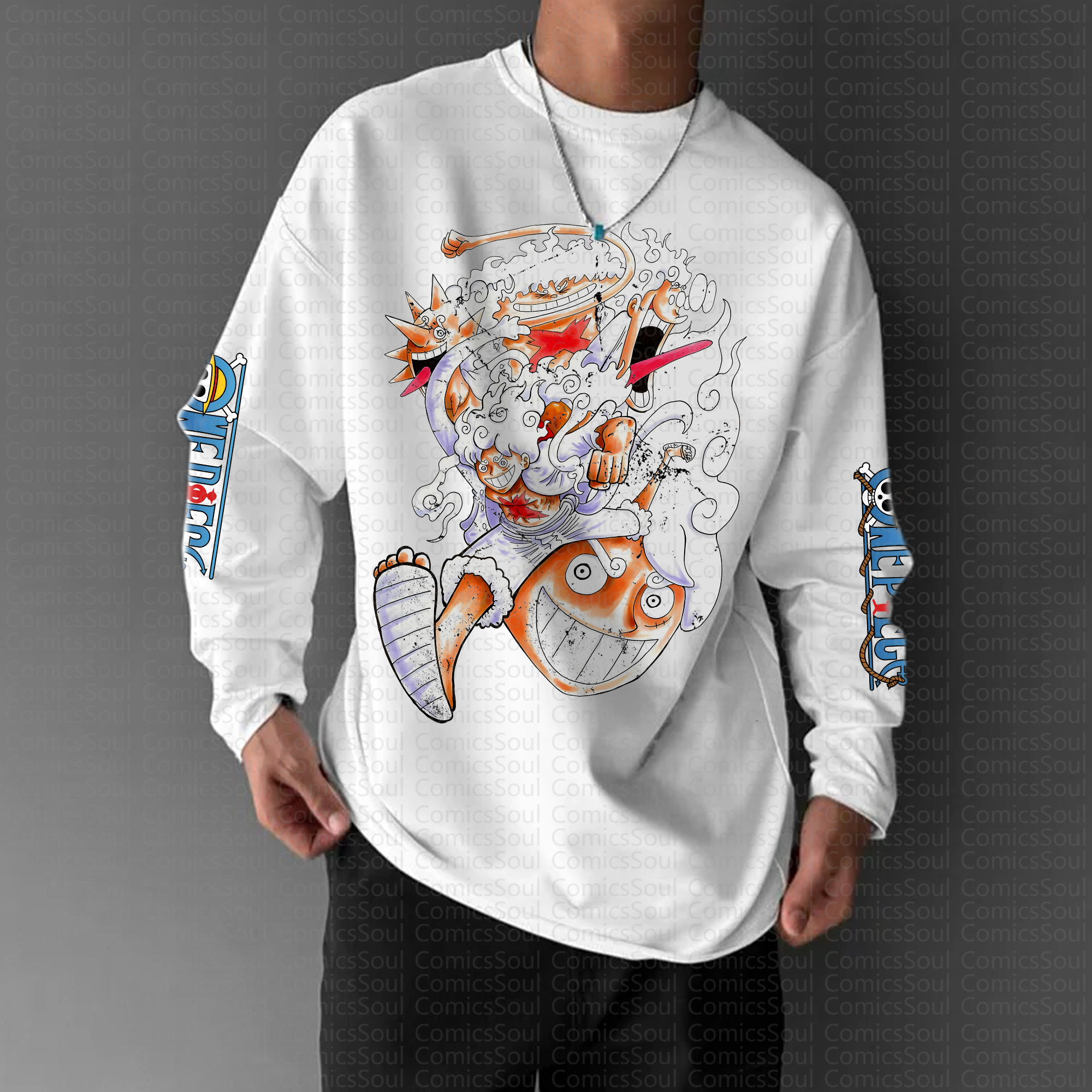 Unisex “One Piece” Anime Graphic Streetwear Vintage Long-Sleeved T-shirt