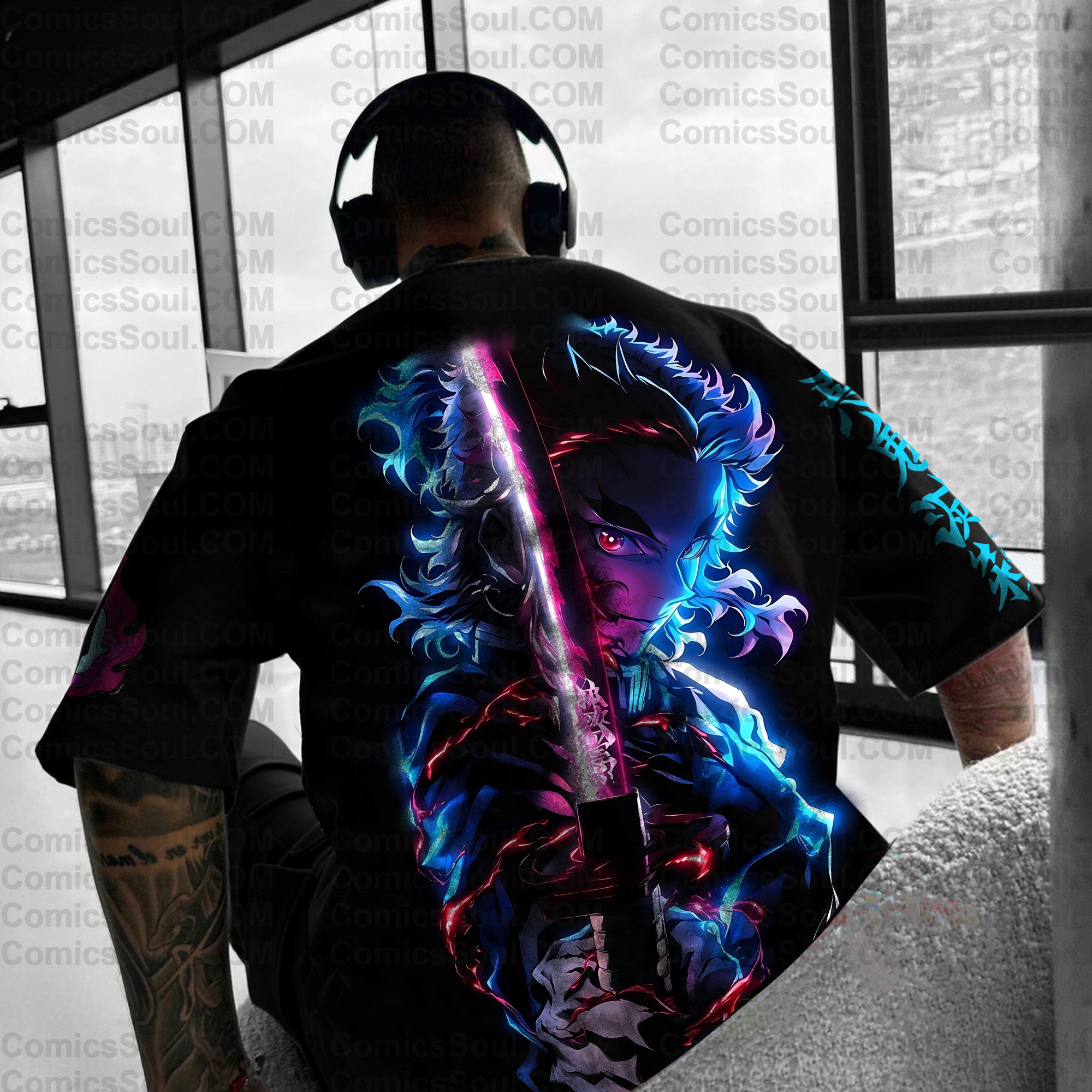 Unisex  " Demon slayer " Anime Inspired Vintage T-Shirt