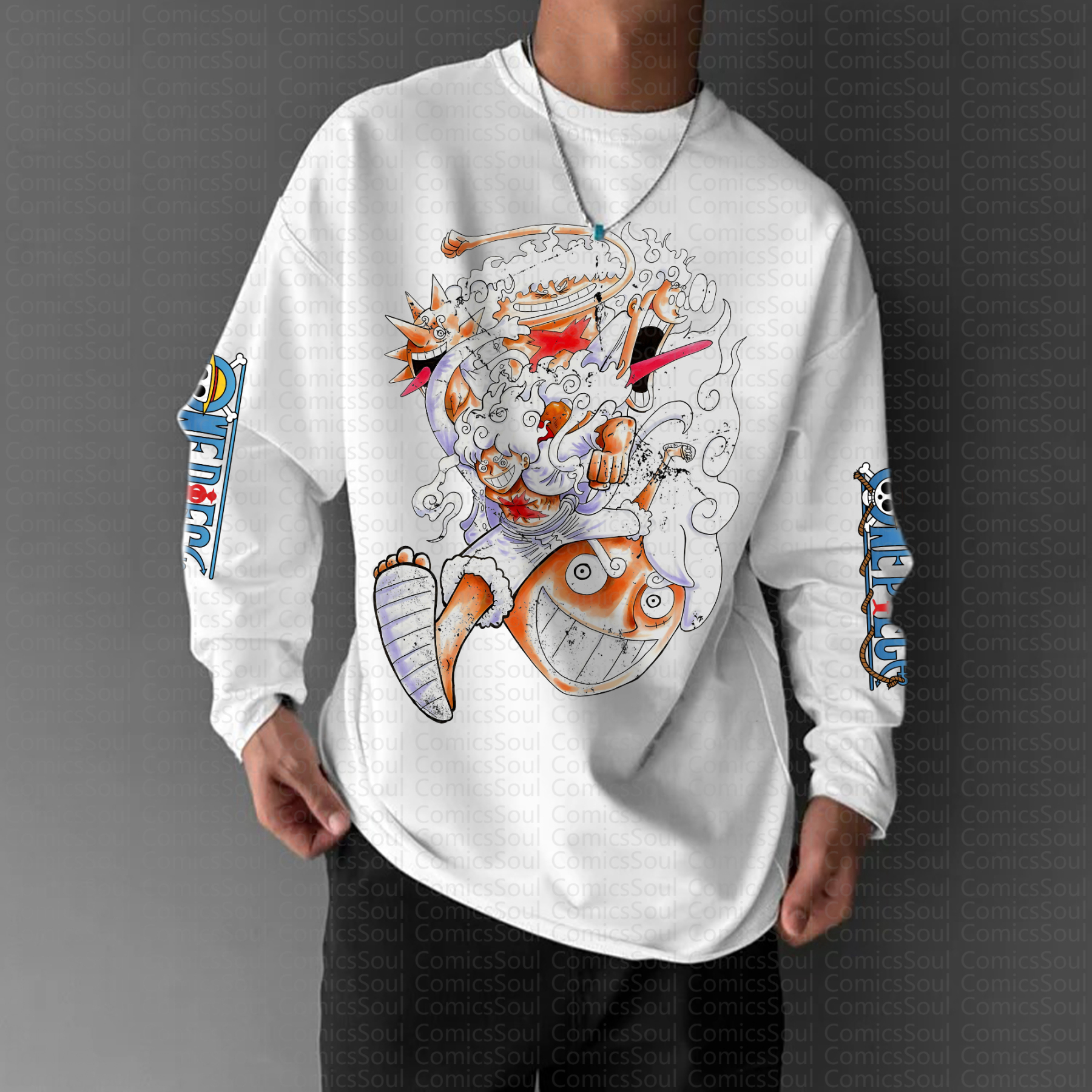 Unisex “One Piece” Anime Graphic Streetwear Vintage Long-Sleeved T-shirt