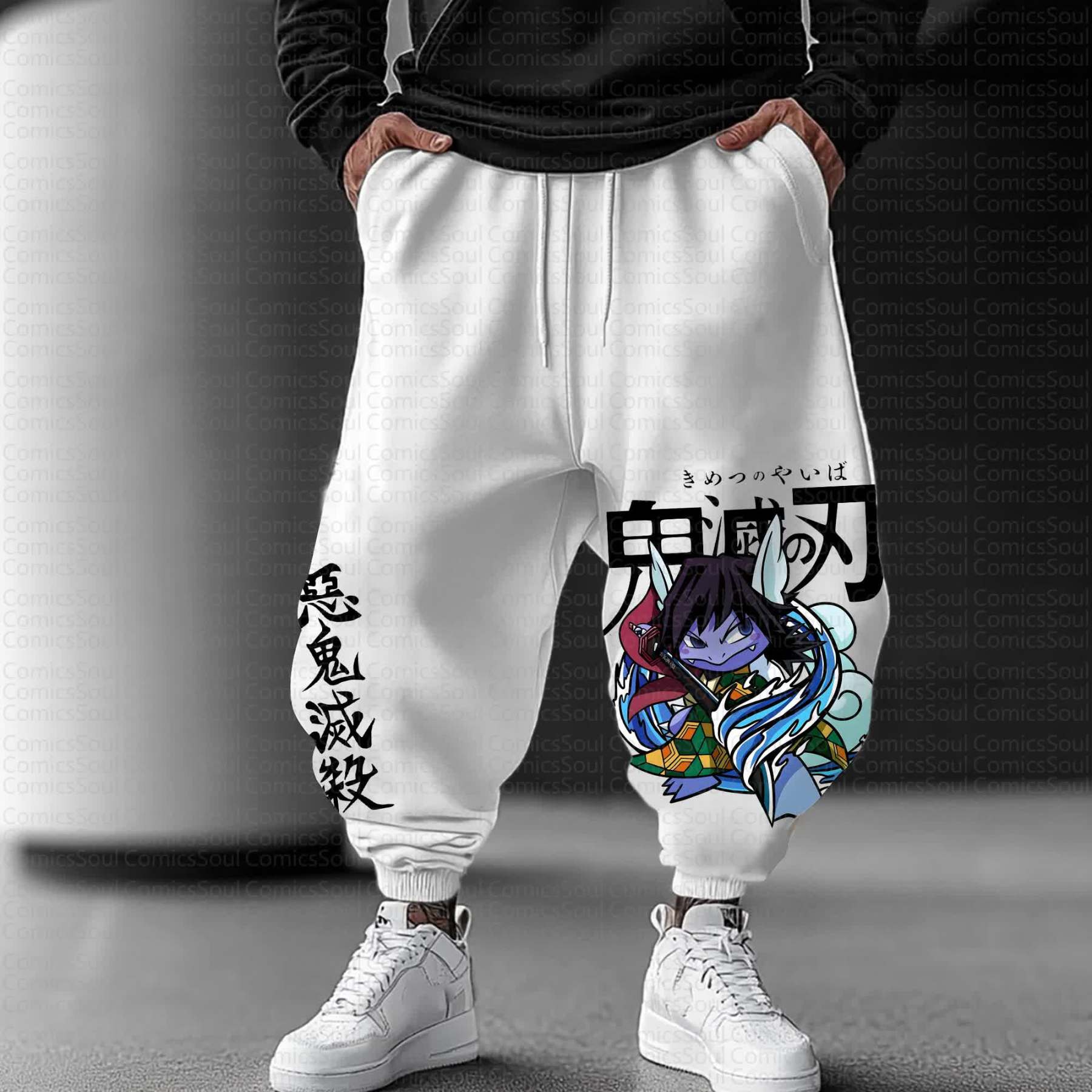 Unisex Anime Inspired Vintage Pants丨Demon Slayer X Pokémon