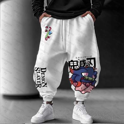 Unisex Anime Inspired Vintage Pants丨Demon Slayer X Pokémon