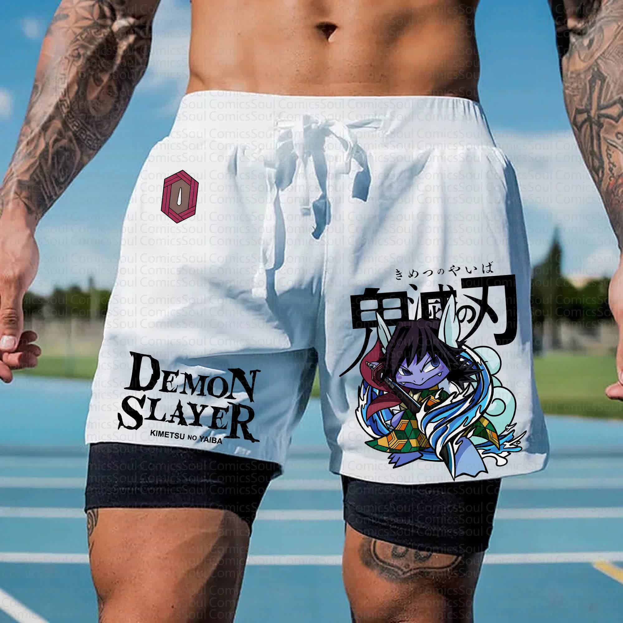 Unisex Casual Anime Streetwear Shorts 丨Demon Slayer X Pokémon